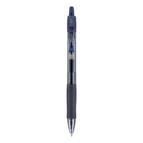 G2 Premium Retractable Gel Pen, 0.7 Mm, Blue Ink, Smoke Barrel, Dozen