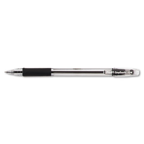 Easytouch Stick Ballpoint Pen, Fine 0.7mm, Blue Ink, Clear Barrel, Dozen