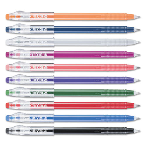Frixion Colorsticks Erasable Stick Gel Pen, 0.7mm, Assorted Ink-barrel, 10-pack