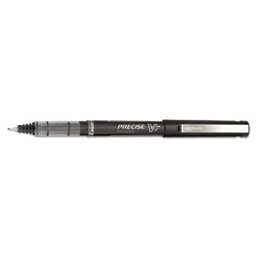 Precise V7 Stick Roller Ball Pen, Fine 0.7mm, Black Ink-barrel, Dozen