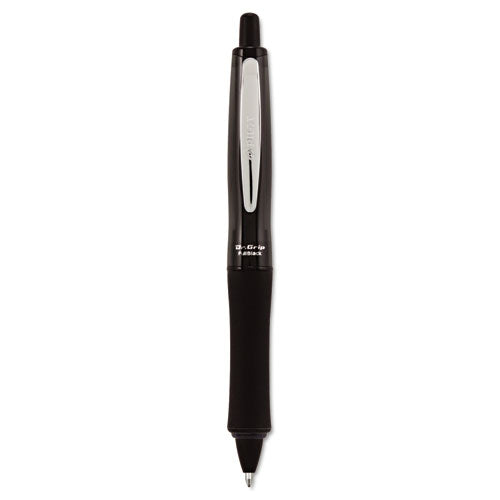 Dr. Grip Fullblack Retractable Ballpoint Pen, 1mm, Black Ink-barrel