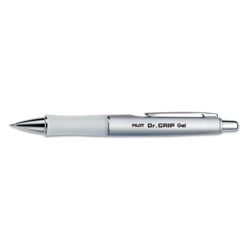 Dr. Grip Limited Retractable Gel Pen, Fine 0.7mm, Black Ink, Platinum Barrel