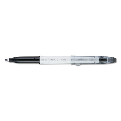 Frixion Colors Erasable Stick Marker Pen, 2.5 Mm, Black Ink, White Barrel