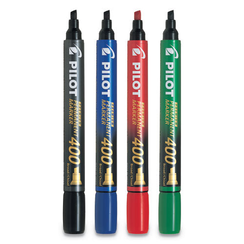 Premium 400 Permanent Marker, Broad Chisel Tip, Blue, Dozen