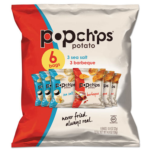 Potato Chips, Bbq Flavor, 0.8 Oz Bag, 24-carton