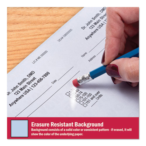 Medical Security Papers, 2-part, 32 Lb, 8.5 X 11, Blue-canary, 250-ream