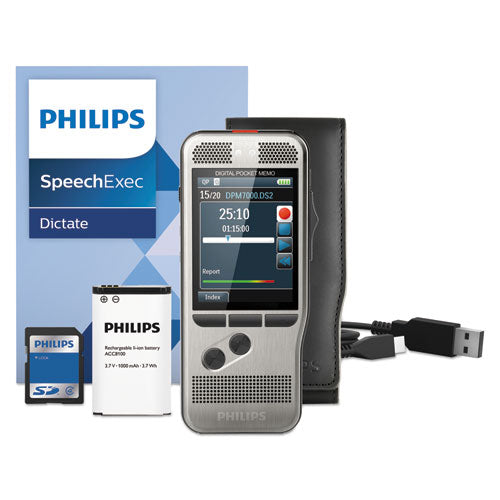 Pocket Memo 7000 Digital Recorder, Slide, 2gb, Silver