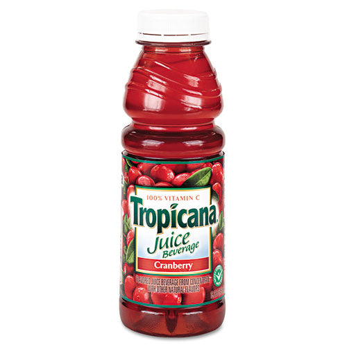 Juice Beverage, Cranberry, 15.2oz Bottle, 12-carton