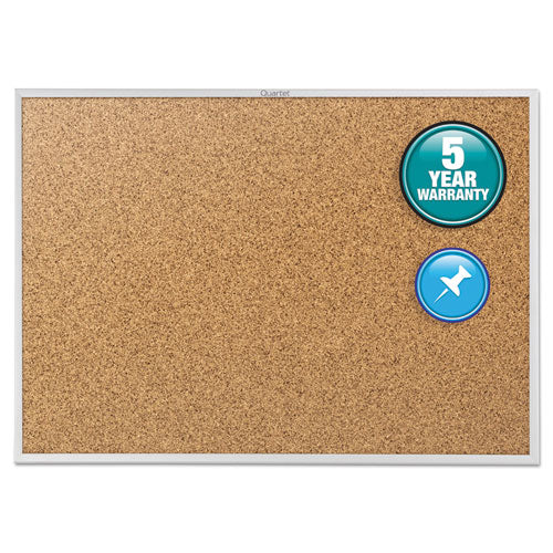 Classic Series Cork Bulletin Board, 24x18, Black Aluminum Frame