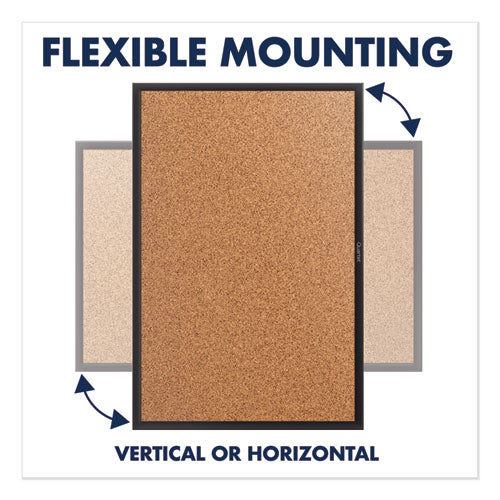 Classic Series Cork Bulletin Board, 96x48, Black Aluminum Frame