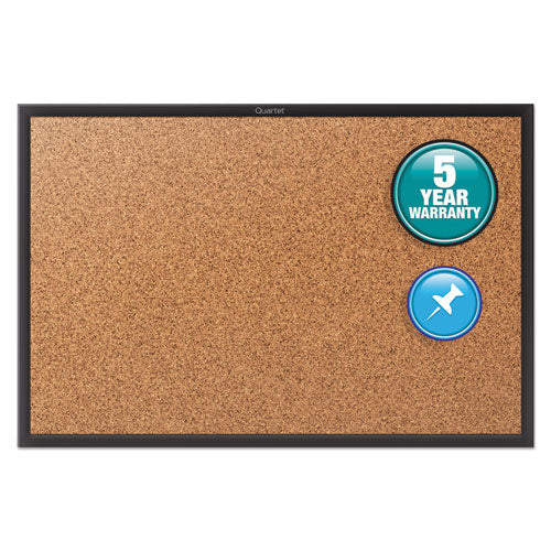 Classic Series Cork Bulletin Board, 96x48, Black Aluminum Frame