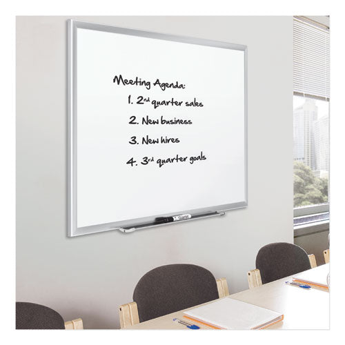 Classic Series Porcelain Magnetic Board, 48 X 36, White, Silver Alum. Frame