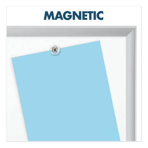 Classic Series Porcelain Magnetic Board, 96 X 48, White, Silver Aluminum Frame
