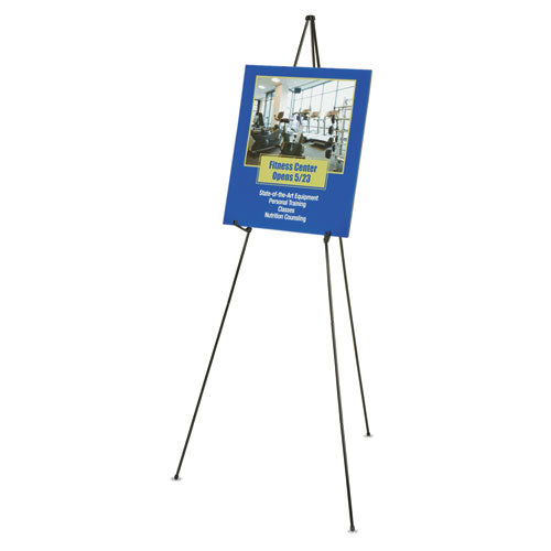 Full Size Instant Easel, 62-3-8" Maximum Height, Steel, Black