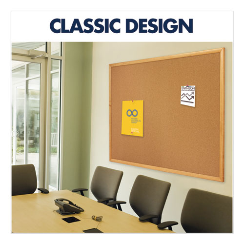 Classic Series Cork Bulletin Board, 36 X 24, Oak Finish Frame