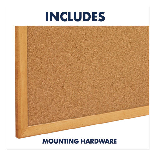 Classic Series Cork Bulletin Board, 72 X 48, Oak Finish Frame