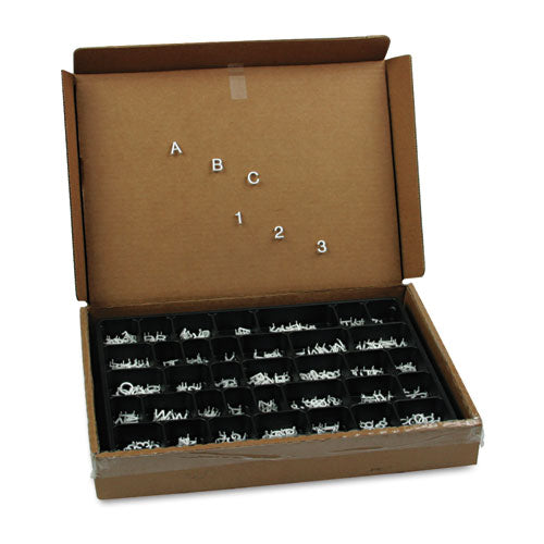 Character Sets, Pin, White, 1-2"h, 300-set