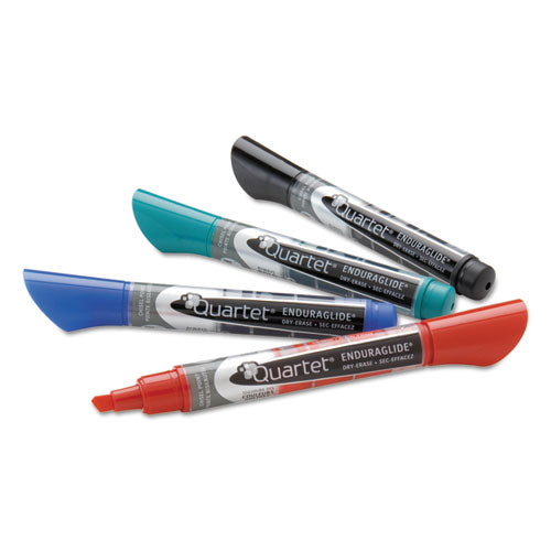 Enduraglide Dry Erase Marker, Broad Chisel Tip, Red, Dozen