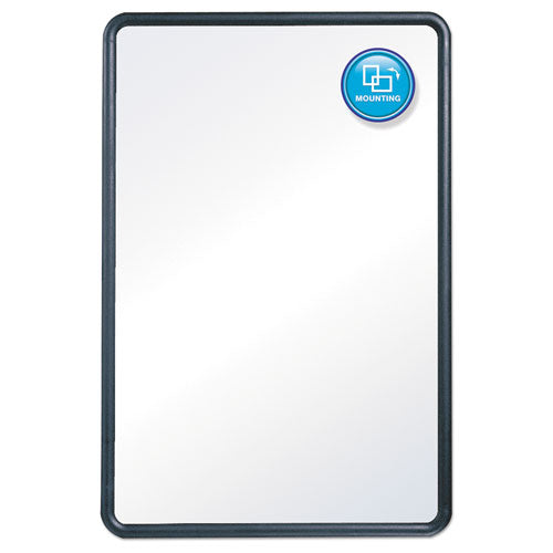 Contour Dry-erase Board, Melamine, 36 X 24, White Surface, Black Frame