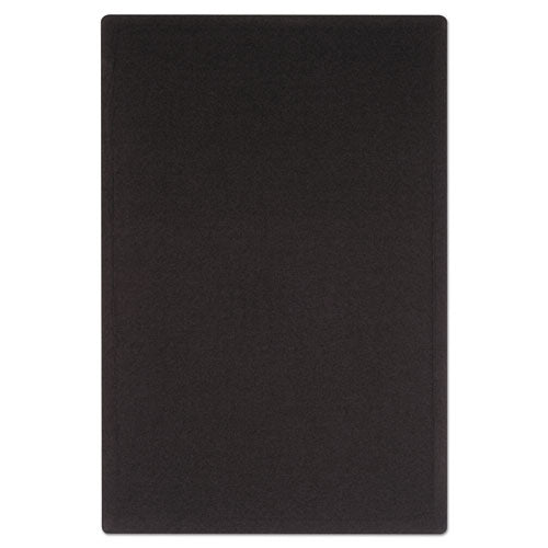 Oval Office Fabric Bulletin Board, 48 X 36, Black