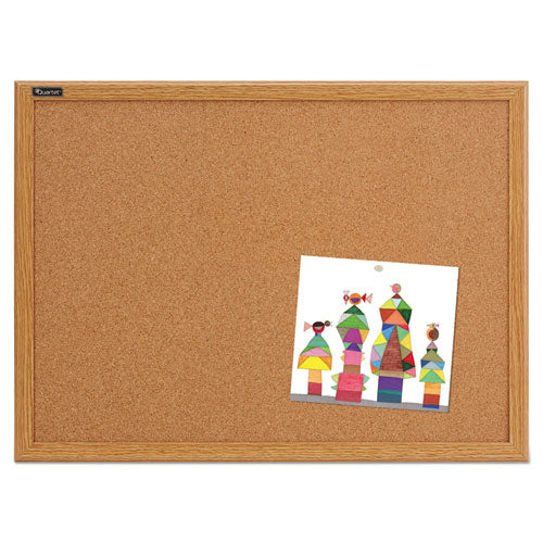 Cork Bulletin Board, 36 X 24, Oak Finish Frame