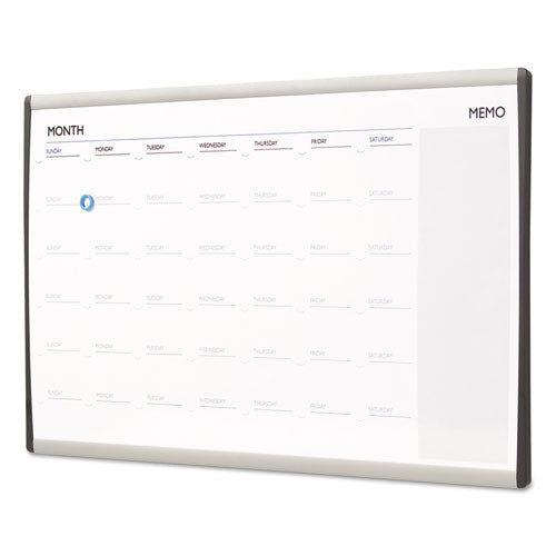 Magnetic Dry-erase Calendar, 18 X 30, White Surface, Silver Aluminum Frame