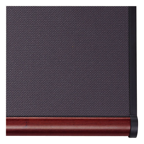 Prestige Bulletin Board, Diamond Mesh Fabric, 36 X 24, Gray-mahogany Frame