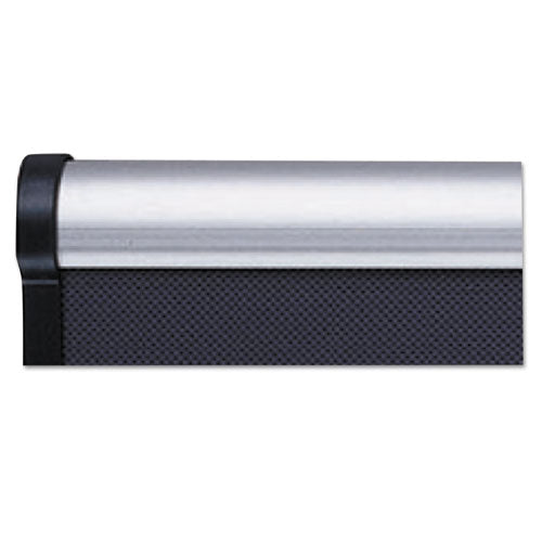 Prestige Bulletin Board, Diamond Mesh Fabric, 48 X 36, Gray-aluminum Frame