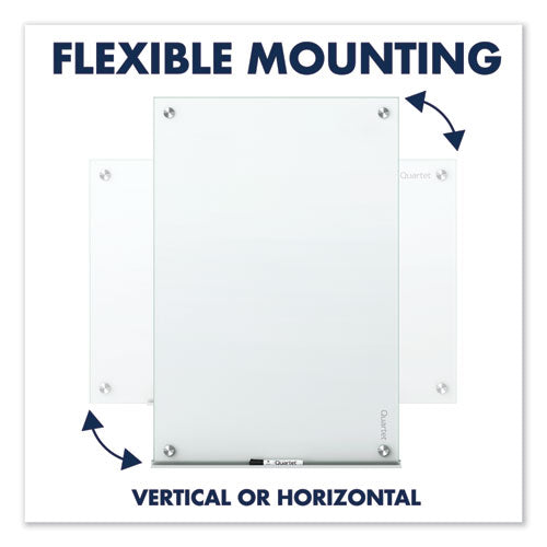 Infinity Magnetic Glass Marker Board, 24 X18, White