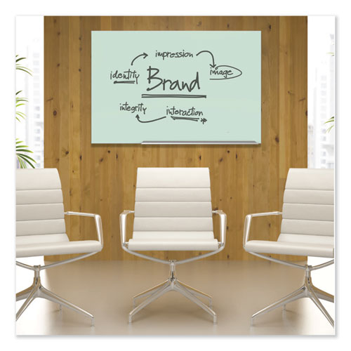 Element Framed Magnetic Glass Dry-erase Boards, 50" X 28", Aluminum Frame