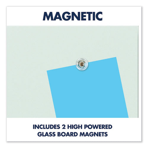 Element Framed Magnetic Glass Dry-erase Boards, 50" X 28", Aluminum Frame