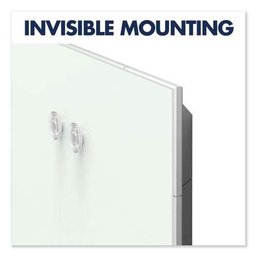 Element Framed Magnetic Glass Dry-erase Boards, 50" X 28", Aluminum Frame
