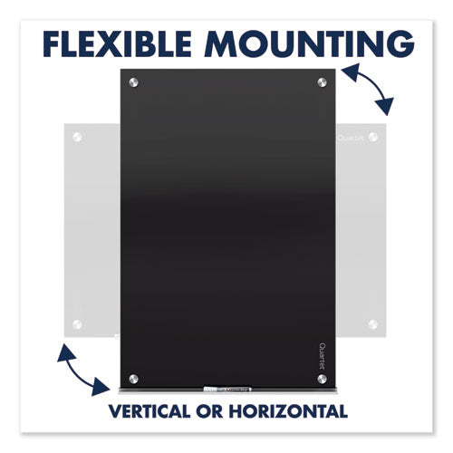 Infinity Black Glass Magnetic Marker Board, 72 X 48