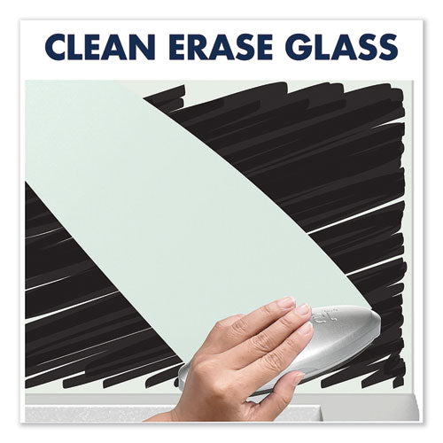 Desktop Magnetic Glass Dry-erase Panel, 23" X 17", White