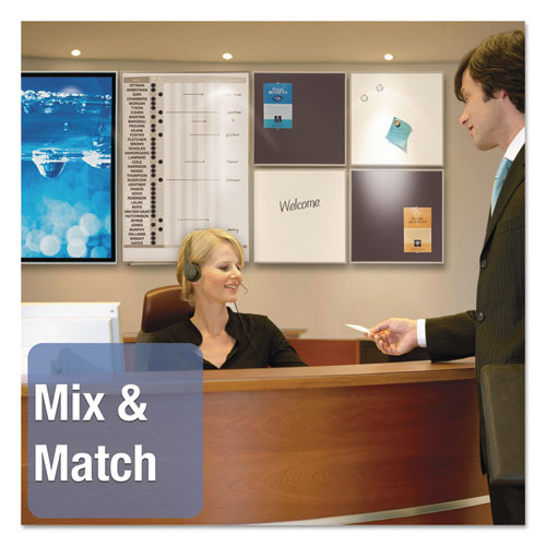 Matrix Magnetic Boards, Painted Steel, 34 X 23, White, Aluminum Frame