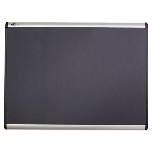 Prestige Plus Magnetic Fabric Bulletin Board, 36 X 24, Aluminum Frame