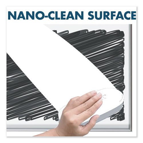 Fusion Nano-clean Magnetic Whiteboard, 36 X 24, Silver Frame