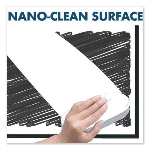 Fusion Nano-clean Magnetic Whiteboard, 48 X 36, Black Frame