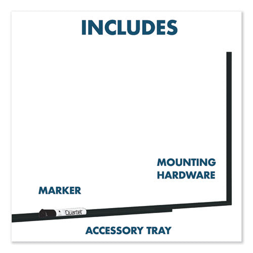 Fusion Nano-clean Magnetic Whiteboard, 72 X 48, Black Frame