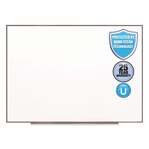 Fusion Nano-clean Magnetic Whiteboard, 72 X 48, Black Frame