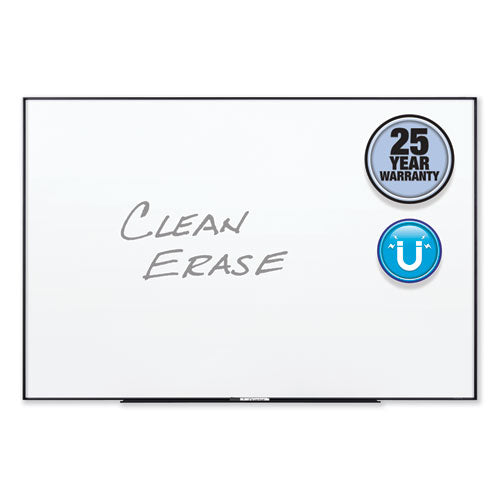Fusion Nano-clean Magnetic Whiteboard, 72 X 48, Black Frame