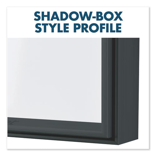 Fusion Nano-clean Magnetic Whiteboard, 96 X 48, Black Frame