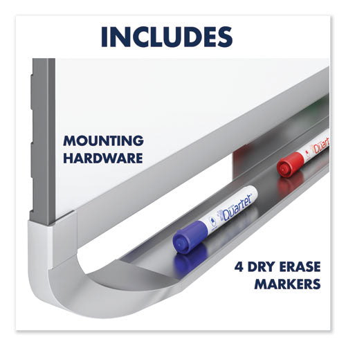 Prestige 2 Duramax Magnetic Porcelain Whiteboard, 48 X 36, Silver Frame