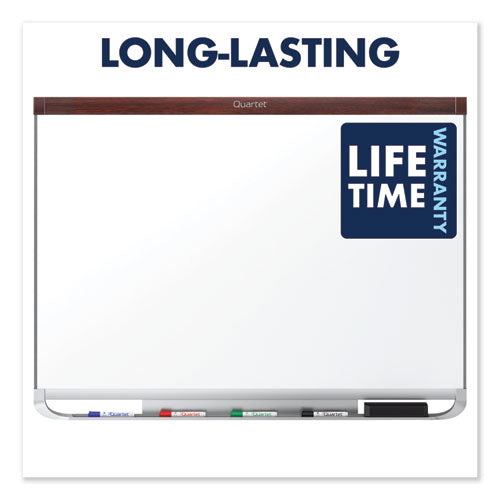 Prestige 2 Duramax Magnetic Porcelain Whiteboard, 48 X 36, Mahogany Frame