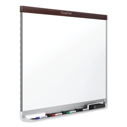 Prestige 2 Duramax Magnetic Porcelain Whiteboard, 72 X 48, Mahogany Frame