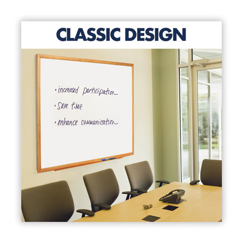 Classic Series Total Erase Dry Erase Board, 36 X 24, Oak Finish Frame