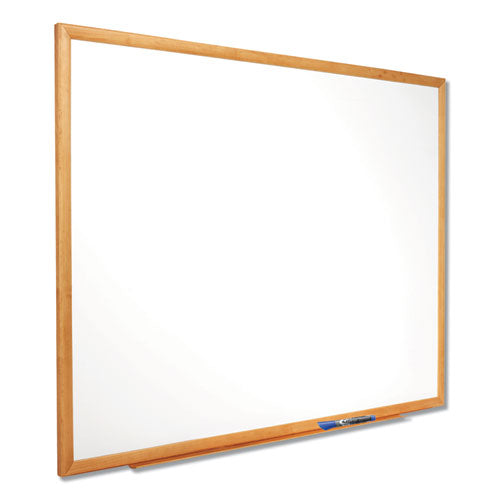 Classic Series Total Erase Dry Erase Board, 48 X 36, Oak Finish Frame