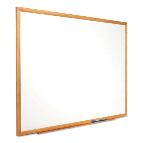 Classic Series Total Erase Dry Erase Board, 72 X 48, Oak Finish Frame