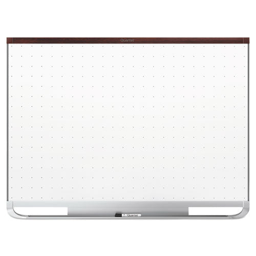 Prestige 2 Magnetic Total Erase Whiteboard, 72 X 48, Mahogany Frame