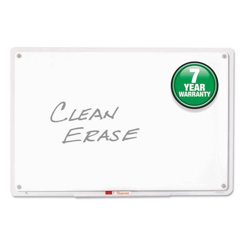 Iq Total Erase Board, 23 X 16, White, Clear Frame